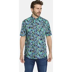 Kurzarmhemd BABISTA "Kurzarmhemd BELLAZIO", Herren, Gr. XXL, blau (dunkelblau gemustert), regular fit, Kurzarm, Hemden, in strahlenden Farben