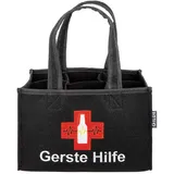 GILDE 6er Flaschenträger Gerste Hilfe Filz schwarz 49925