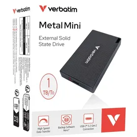 Verbatim Metal Mini SSD 1 TB USB-C 3.2 schwarz 32031