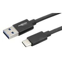 Ansmann USB-A auf USB-C 2 m Schwarz/Grau