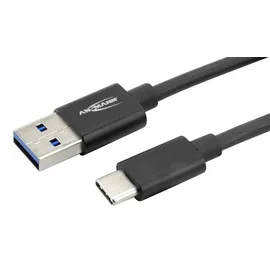 Ansmann USB-A auf USB-C 2 m Schwarz/Grau