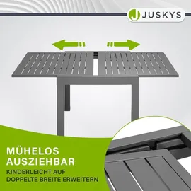 Juskys Laki Gartentisch 70 x 70 x 70 cm Anthrazit