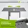 Juskys Laki Gartentisch 70 x 70 x 70 cm Anthrazit