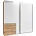 WIMEX Schwebetürenschrank Level 250 x 216 x 65 cm Beige/Weiß