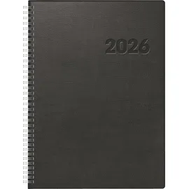 Baier & Schneider rido/idé 7027501906 Buchkalender Mod. Conform 2026 A4, Kunststoff, schwarz