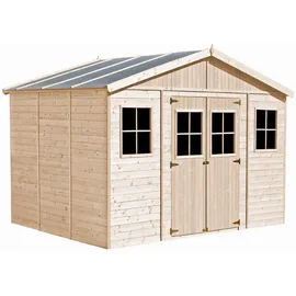 TIMBELA Gartenhaus Holz Abstellraum M331 11,91 m2 mit Fenstern