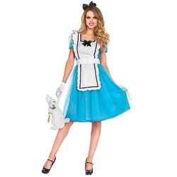 Leg Avenue Kostüm Brave Alice, Adrettes Damenkostüm im klassischen Look blau L