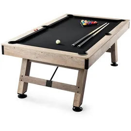 Vevor Billardtisch, 2,13 m Billardtisch, Billardtisch mit Verstellbaren Beinen, Billardtisch-Set inkl. Bällen, Queues, Kreide und Bürste, Perfekt für Familienspielzimmer Kinder - Erwachsene
