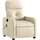 vidaXL Massagesessel Creme Polyester 144 x 77,5 x 0 cm Beige mit Fernbedienung