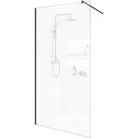 Home Deluxe BAKI Walk-In-Dusche 110 x 200 cm schwarz Klarglas