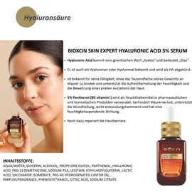 bioxcin Hyaluronic Acid Panthenol Feuchtigkeitsauffüllendes Serum 30 ml