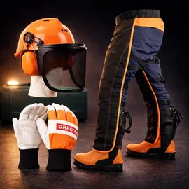 Oregon Schutzausrüstung Set, Helm Hose - Handschuhe
