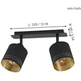 EGLO Esteperra 2 E27 schwarz-gold