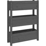 vidaXL Hochbeet 77 x 25 x 104,5 cm Grau