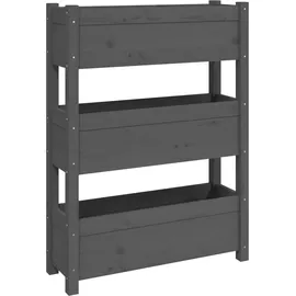 vidaXL Hochbeet 77 x 25 x 104,5 cm Grau
