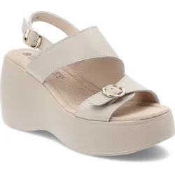 Beige Sandalen S.Barski Keilschuhe, 37