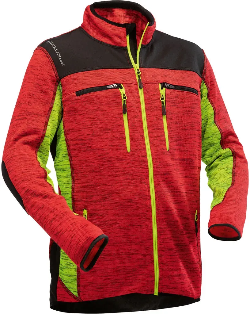 Jacke INUIT -  2XL / rot - neongelb