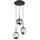 GLOBO Blacky 3-flg. 46 cm rund schwarz Metall Rauchglas