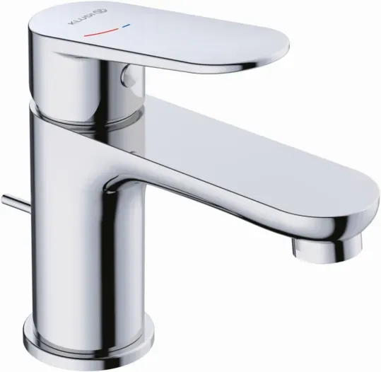 Kludi X1 Waschtischarmatur 322630575 EcoPlus Mittelstellung Kaltwasser, mit Ablaufgarnitur, chrom