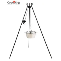Cook King Dreibein Schwenkgrill 180 cm Edelstahl schwarz