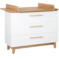 Roba Wickelkommode »Finn« - 117,5x78x104cm - weiß - Holz / Buchenholz / Holz