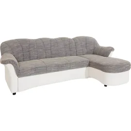 DOMO collection Ecksofa »Flores Schlafsofa, B/T/H: 233/142/86 cm, L-Form« wahlweise mit Bettfunktion, wahlweise mit Federkern, auch in Leder weiß