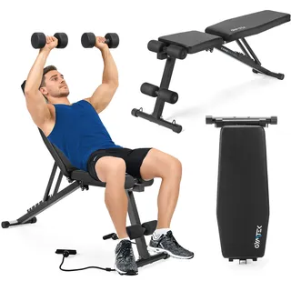 Gymtek® Hantelbank Trainingsbank Krafttrainingsbank Klappbar Verstellbar 150 kg