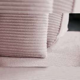 KAWOLA Hocker WIOLO SOFT Polsterhocker mit Rückenkissen Cord rosa