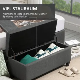 Homcom Sitzbank Polsterbank Grau 100 x 40 x 44 cm