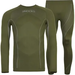THERMOUNTERWÄSCHE HERREN MIT DAUMENLOCH olivgrün 2XL