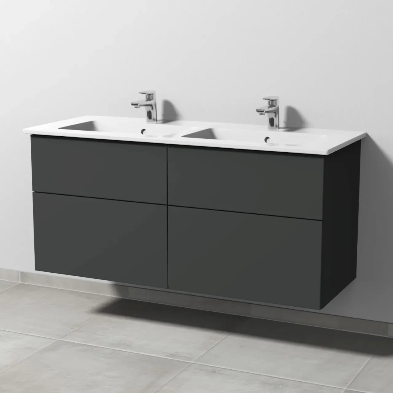 Sanipa 3way Keramik-Set Keramik-Waschtisch und Unterbau (SP328) SP3281B