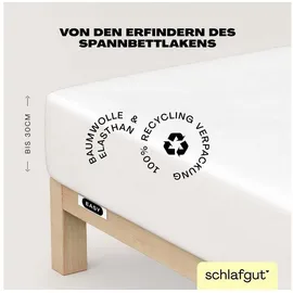 schlafgut Easy Jersey 120 x 200 - 130 x 220 cm full white