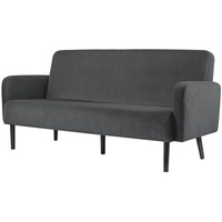 PAPERFLOW 3-Sitzer Sofa LISBOA anthrazit schwarz Stoff