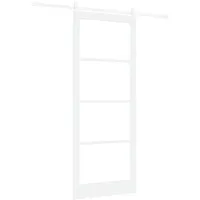 vidaXL Haustür Schiebetür ORKDAL Weiß 93 x 232 cm Massivholz Kiefer und Glas (1-St) weiß