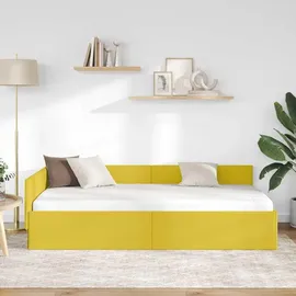 vidaXL Eckbettgestell 100 x 200 cm Gelb