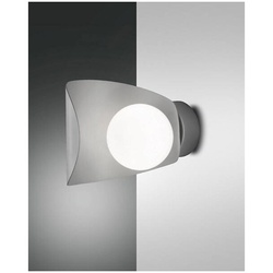 Fabas Luce Adria Wandleuchte LED 1x6W Metall und geblasenes Glas Silber