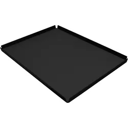 Stil Casa Stil Haus, Set 6 Tabletts für Hotel-Zimmer, Innenraum aus Polyurethan gepaart, 51,5x39,5 cm, saffiano schwarze Farbe.