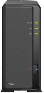 Synology NAS-Server DiskStation DS124, USB 3.0, Leergehäuse für Festplatten, 1 Einschub