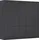 Rauch Drehtürenschrank MAINZ 226 x 210 x 54 cm Grau