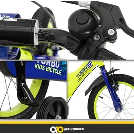 ACTIONBIKES MOTORS Actionbikes Kinderfahrrad Turbo 16 Zoll Stützräder, V-Brake-Bremsen, Lenker-/Kettenschutz, Klingel