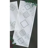 Permin Hardanger Tischläufer Stickpackung Hardanger Zählmuster