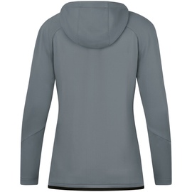 Jako Challenge Trainingsjacke mit Kapuze Damen steingrau/schwarz 42