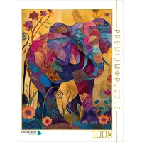 Calvendo Puzzle Farbenfroher Elefant 1000 Teile Lege-Größe 64x48cm Foto-Puzzle