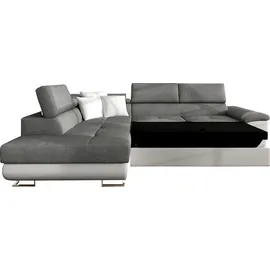 Mirjan24 Ecksofa Cotere, L-Form Eckcouch mit Schlaffunktion und Bettkasten (Matana 19 + Matana 17, Seite: Rechts) - Braun/Beige