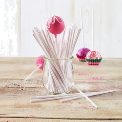 RBV BIRKMANN Birkmann Lolli-Sticks, 48 Stück, Kuchenlollistäbe, Kunststoff, 15 cm, 443099