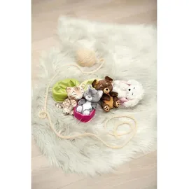 NICI 49747 - Sleeping Pets, Katze Bengal 12cm, schlafend im Körbchen (grün), Plüsch, GREEN