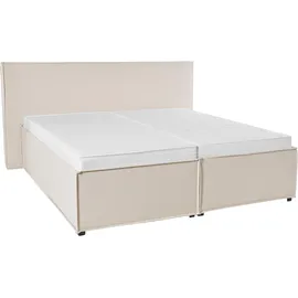LeGer Home by Lena Gercke Polsterbett "Isaline", beige, B:213cm L:213cm, 100% Polyester, LEGER HOME BY LENA GERCKE, Betten, Polsterbett ohne Bettkasten Polsterbett, wahlweise ohne Matratze oder mit 3 Matratzenarten, Kopfteilhöhe 107 cm
