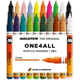 Molotow One4All 127 HS nachfüllbar 2mm sortiert VE=20 Stück Stiftebox