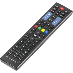 Vivanco Universal-TV-Fernbedienung LG 2000 für PC 4in1 mit Netflix-Taste, Farbe schwarz