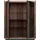 Forte Highboard Savona 133 x 161,8 x 42,3 cm Schwarz / Braun